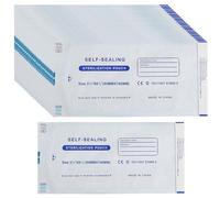 WUSJCOF 100 Bolsas Autoadhesivas para Esterilización para Estética y Autoclave Bolsas para Instrumentos Dentales y Podológicos 90x165 mm