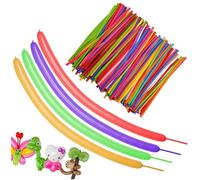 WUSJCOF 100 Globos de Modelado Largos para Formar Animales Magia Globos de Colores para Decoración de Fiesta de Cumpleaños Infantil
