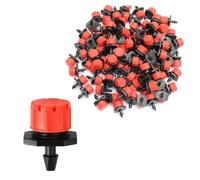 WUSJCOF 100 pcs Riego Automático, Conectores de Goteo Micro Drip, Sistema de Goteo para Jardín, Goteros Ajustables, Accesorios de Riego, Cabezas de 8 Agujeros, Aspersores para Huerto, Patio y Césped
