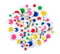 WUSJCOF 100 Piezas Ojos Móviles Autoadhesivos Redondos, Ojos de Plástico para Manualidades, Pegatinas de Lentes Autoadhesivas para Accesorios de Muñecas DIY y Scrapbooking (20mm) (Negro Blanco)