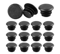 WUSJCOF 15 pcs Tapones de plástico para Bicicleta de Carretera,Tapones de Extremo de la Barra del Manillar de la Bici,Bicicleta de montaña BMX Negro 22mm Accesorios de reemplazo de Bicicleta