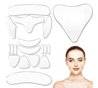 WUSJCOF 18 Piezas Parches de Silicona Reutilizables Antiarrugas, Parches para Arrugas en la Frente y Líneas de Sonrisa, Suaviza Líneas Finas, Libre de Crueldad, Faciales de Silicona, Wrinkle Patches