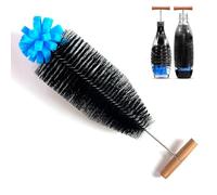 WUSJCOF 1pcs Cepillo para Botellas de Vidrio y plástico Sodastream Duo, cerdas duras y Esponja Suave, Limpieza Potente sin daños (35 cm)