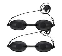 WUSJCOF 2 PCS Gafas de Protección UV para Solarium, Gafas Especiales para Lámpara de Luz Roja, Láser, Solar UV, Protección Ocular para Solarium y Cama de Bronceado (Negro)