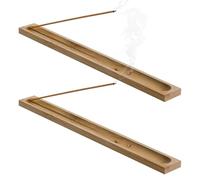 WUSJCOF 2 piezas Soporte para Varilla de Incienso de Madera, porta incienso, incensario, Incienso de Madera de Bambú, para Meditación, Yoga, Interior y Exterior
