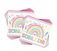 WUSJCOF 20 Servilletas Escolarización Niño o Niña 2025, Decoración Fiesta de Inicio Escolar, Arcoíris para Mesa (33 x 33 cm) (Arcoíris)