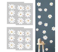 WUSJCOF 24 Pegatinas de Pared para Habitaciones Infantiles: Margaritas. Resistentes a los Rayos UV, Impermeables, de Plástico, Mate, para Exteriores, Botánicas, Decoración Floral para el Hogar