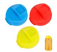 WUSJCOF 3 PCS Tapas Reutilizables de Plástico para Latas de Bebidas, Ideales para Refrescos, Cola, Cerveza y Otras Bebidas, Cierre Hermético y Protector para Latas (6 cm)