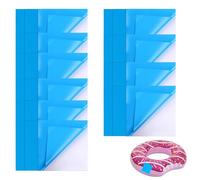 WUSJCOF 30 Piezas Parches Autoadhesivos para Reparación Bajo Agua, Piscinas, Parches para Colchones Inflables, PVC Impermeables para Camas de Agua, Sofás y Piscinas Hinchables (Rectangular)