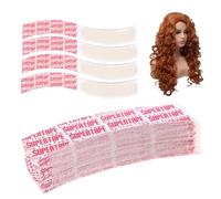 WUSJCOF 30 unidades Extra fuerte invisible doble cara adhesivo fuerza cinta de peluca, invisible impermeable cinta adhesiva para pelucas (7.6 x 2.2 cm, Blanco)
