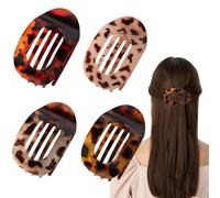 WUSJCOF 4 PCS Horquillas para Mujer, Horquillas de Sujeción Fuerte, Horquillas Planas para Mujer, Horquillas Finas, Horquillas Laterales