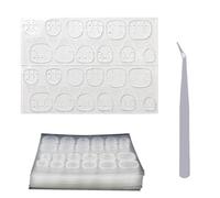 WUSJCOF 600 piezas Pegamento para Uñas Doble Cara, 11 Hojas Uñas Postizas Autoadhesivas, Transparentes, Cinta de Gel, Pegamento Falsas Adhesivas para Manicura DIY, nail glue, de gel (Transparente)