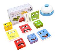 WUSJCOF Juguete de expresión de madera,juego de bloques de madera,juego de rompecabezas interactivo,juego de mesa para niños,juego de estrategia y educativo como juego familiar con timbre
