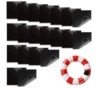 WUSJCOF Kit de reparación de parches autoadhesivos para piscinas de TPU (20 piezas), herramienta para reparar colchones inflables, botes y juguetes (negro)