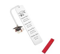 WUSJCOF Marcadores de Metal Inspirador para Graduación 2025, Regalo para Amantes de los Libros, Mejor Amigo, Hijo Hija, Mujeres Hombres, Adolescentes Graduado, Ir A La Universidad, Presente