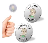 WUSJCOF Moneda de Decisión de Madera,1 Pieza,Bebe Recien Nacido Niño,Cosas para Bebes,Regalos Embarazadas Originales,Mamas Primerizas,Regalos para Embarazadas y Bebes,Regalo Mama Primeriza