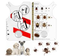 WUSJCOF Pinza Garrapatas 2 Piezas con Lupa para Garrapatas, Quita Garrapatas para Humanos, Niños, Perros y Gatos, Eliminación Rápida y Segura de Garrapatas