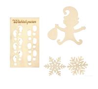 WUSJCOF Plantilla de Huella de Duende de Navidad, Plantilla de gnomo reutilizable, Accesorios Duende de Navidad, Decoración Navidad, Elfo Plantillas de Spray de Nieve para Ventanas, Paredes, Suelos