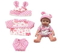 WUSJCOF Ropa para Muñecas 35-43 cm, Atuendo Unicornio con Sombrero Compatible con Baby Born, Baby Annabell, Nenuco y Más