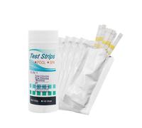 WUSJCOF Tiras de Prueba 6 en 1 para Agua Potable, Piscinas y Spas, Kit de Prueba y Tiras Reactivas para pH, Cloro Total, Acido Cianurico, Test Piscina