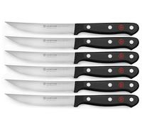Wusthof Gourmet (1125060601) - Juego de Cuchillos para Bistecs, 6 Piezas, Cada uno con Hoja de 12 cm, Acero de Calidad, Inoxidable, para Lavavajillas, Cuchillos Filosos, Cuchillo para Carne