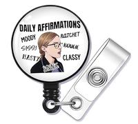 WUSUANED Dr. Melissa - Carrete de insignia de emergencia para médicos, regalo de afirmaciones diarias, regalo de Mel King, soporte para insignia de enfermera, regalos PTMC (Daily Affirmations BR)