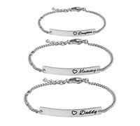WUSUANED - Pulsera de bautismo para bebé y mamá, juego de pulsera para madre e hija, juego de regalo para madres y recién nacidos
