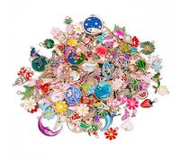 WUSUPU 207 Piezas Colgantes Dijes para Pulseras Collares Pendientes,Charm Colgante Esmalte,Dijes para Hacer Joyas,Colgante Charm Accesorios de Aleación,Accesorios de Joyería para Diy