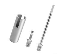 Wusvive Broca de 15 cm de largo para elevación de gato de caravana | Cuerpo de aleación de aluminio, acabado plateado, incluye 2 brocas, 15 cm de longitud, para una construcción duradera