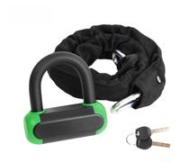 Wusvive Cerradura en U resistente con cadena para bicicleta, antirrobo | Acero al carbono grueso, bloqueo en U + cadena de seguridad, motocicleta y scooter, antipalanca y resistente