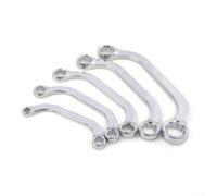 Wusvive Juego de llaves dobles en U de 12 puntos métricas 8-22 mm, plata | Diseño en forma de U, espacio reducido para acceso, para uso versátil, reparación de automóviles, proyectos de bricolaje