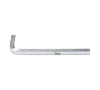 Wusvive Llave de cabeza cuadrada en forma de L, llave de conductor de 4 | Acero al cromo vanadio, tamaños de 3-10 mm, para apretar tornillos cuadrados, acabado plateado, 1 unidad