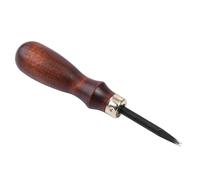 WUTA Cortador de bordes de cuero, 1 pieza, biselador de bordes de cuero profesional, mango de madera de acero al carbono, procesamiento de cuero, pelado de bordes (0,8 mm)