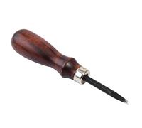 WUTA Cortador de bordes de cuero, 1 pieza, biselador de bordes de cuero profesional, mango de madera de acero al carbono, procesamiento de cuero, biselado de bordes (1,4 mm)
