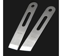 WUTA Cuchilla delgada de cuero, herramienta de pelado, acero inoxidable martensítico acciaio inossidabile martensitico, corte profesional de cuero de bricolaje (2 piezas, mano derecha)