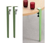 Wutaihill Patas de Mesa, 2 Piezas en Forma de F, de Metal y Hierro, Ajustables, Resistentes al Agua, Capacidad de Peso de 80 kg, for mesas de Comedor y escritorios de Ordenador.(Green)