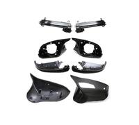 WUTBHGQXWIP 6 PCS/SET Cubierta de espejo lateral retrovisor de fibra de carbono Compatible con BMW Ser F20-23 F30-33 F36 E84 F87 M2(Silver)