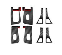 WUTBHGQXWIP 8 Uds. De pegatinas de fibra de carbono for cubierta de cuadro de mandos de ventanas de coche, molduras compatibles con Tesla Model 3, estilo automático(Matte)