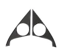 WUTBHGQXWIP Compatible con BMW Serie 6 E63 E64 2004-09, Panel de altavoz de pilar A de fibra de carbono suave, accesorios adhesivos decorativos(Style b)