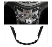 WUTBHGQXWIP Compatible con Sonic 2012-2016 Fibra de carbono Interior del coche Ajuste suave Panel de control de clima Cubierta adhesiva del marco(12A)