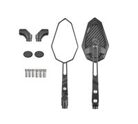 WUTBHGQXWIP Espejo retrovisor de Motocicleta de 8 10 MM, Espejo Lateral de Cristal Blanco for Scooter, Universal, Compatible con Kawasaki Honda Yamaha BMW