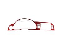 WUTBHGQXWIP Etiqueta engomada decorativa del coche de la cubierta del panel de navegación envolvente del velocímetro de fibra de carbono compatible con Audi A6 S6 C6 05-11(Red LHD)