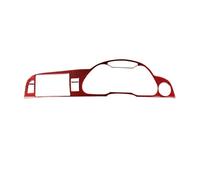 WUTBHGQXWIP Etiqueta engomada decorativa del coche de la cubierta del panel de navegación envolvente del velocímetro de fibra de carbono compatible con Audi A6 S6 C6 05-11(Red RHD)