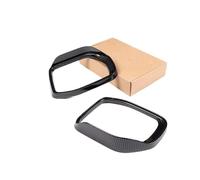 WUTBHGQXWIP Fibra de carbono ABS/plata Compatible con Ford Maverick 2022 espejo Exterior de coche marco de cejas de lluvia pegatina decorativa(Carbon Fiber)