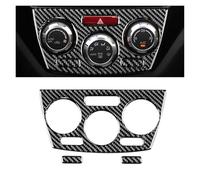 WUTBHGQXWIP Fibra de carbono real compatible con Subaru Impreza 2009-2011. Molduras interiores del sistema de climatización y aire acondicionado.(Black Carbon)