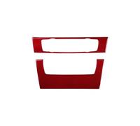 WUTBHGQXWIP Fibra de carbono suave compatible con BMW E90 E92 E93 2005-2012 aire acondicionado CD panel de control pegatinas interior de carbono(Type D-Red)