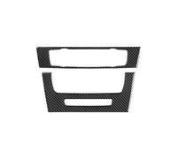 WUTBHGQXWIP Fibra de carbono suave compatible con BMW E90 E92 E93 2005-2012 aire acondicionado CD panel de control pegatinas interior de carbono(Type-C-Black)