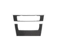 WUTBHGQXWIP Fibra de carbono suave compatible con BMW E90 E92 E93 2005-2012 aire acondicionado CD panel de control pegatinas interior de carbono(Type D-Black)