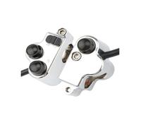 WUTBHGQXWIP Interruptor de Control del Manillar de la Motocicleta Compatible con Harley Sportster XL Touring Softail Dyna, bocina, Intermitente, Arranque y Apagado sin arnés(Chrome)