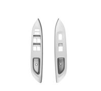 WUTBHGQXWIP Panel de bisel del interruptor de encendido de la ventana delantera izquierda/derecha del coche Compatible con Toyota Yaris 4D Sedean/vios 2006-2016 LHD(1pair Silver B)